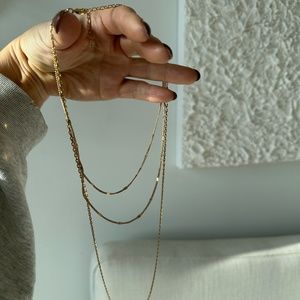 THREE LAYERED 14K GOLD PLATED NECKLACE!!!!